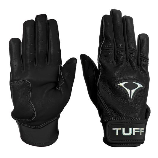 Pro-Cuff Batting Gloves (Black/Chrome Logo)